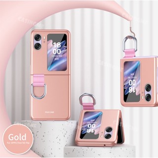 เคสโทรศัพท์มือถือแบบแข็ง ฝาพับ พร้อมแหวน กันกระแทก สําหรับ Oppo Find N2 Flip N2Flip FindN2Flip