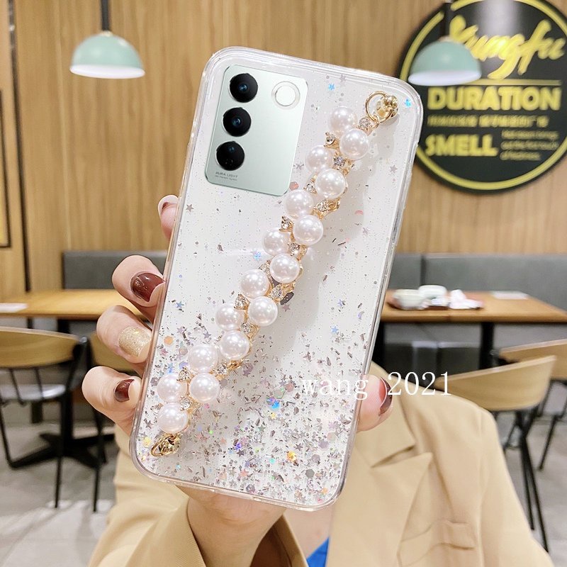 ready-stock-2023-new-casing-เคส-vivov27-vivo-v27e-v27-pro-5g-y02a-phone-case-pearl-bracelet-wristband-glitter-starry-sky-soft-case-for-vivo-v27-5g-เคสโทรศัพท