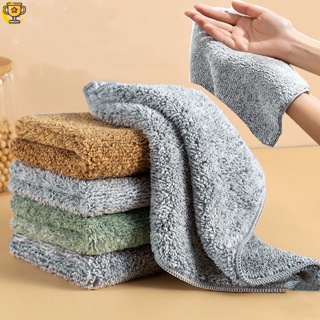 Bamboo charcoal rag Japanese kitchen microfiber dishwashing scouring pad thickened absorbent decontamination degreasing housework cleaning cloth SJHY0227 TR