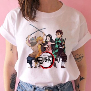 90s kimetsu no yaiba demon slayer t shirt women graphic top tees Japanese anime tshirt harajuku kawaii streetwear p_03