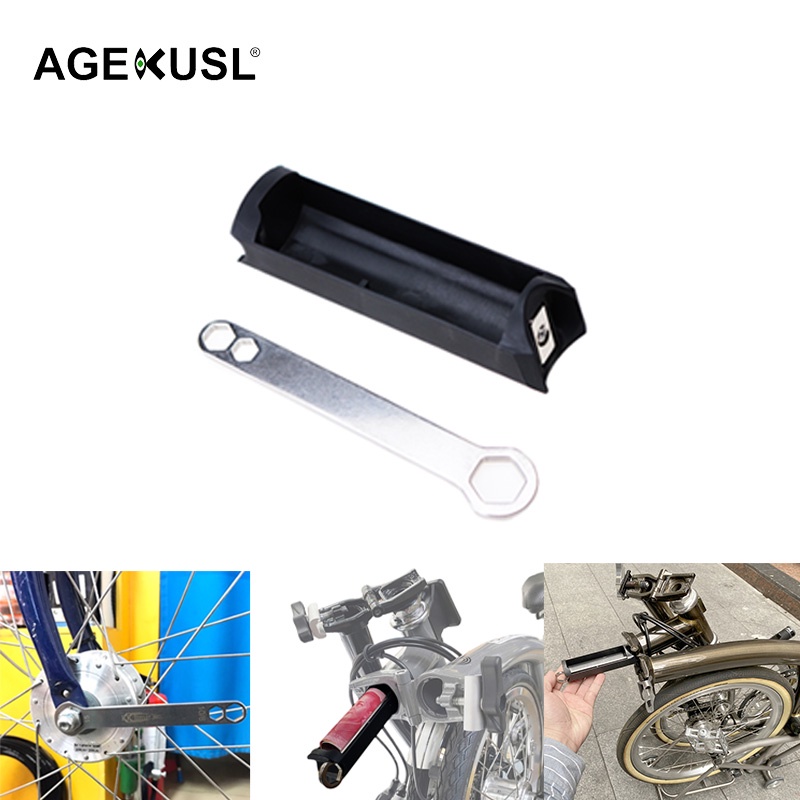 agekusl-กล่องเก็บเครื่องมือซ่อนจักรยาน-พร้อมประแจหกเหลี่ยม-สําหรับจักรยานพับ-brompton