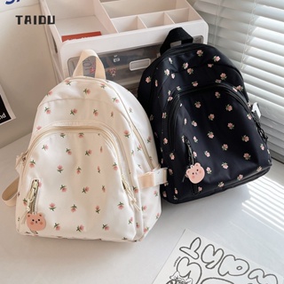 TAIDU กระเป๋าเป้ใบเล็กสไตล์ญี่ปุ่นเกาหลี ในการพักผ่อนเฉพาะ กระเป๋านักเรียนพิมพ์ลายนักเรียน การจัดเก็บการเดินทาง