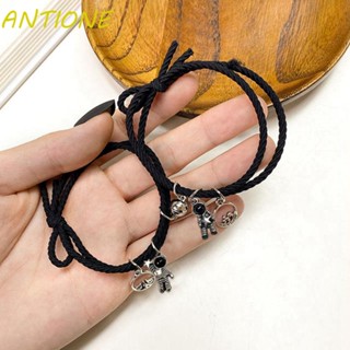 Antione สร้อยข้อมือคู่ ผู้หญิง ปรับได้ ภูเขาและทะเล นักบินอวกาศ โลหะผสม แม่เหล็ก สายรัดข้อมือ