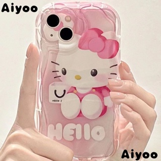 ✅เคสมือถือ แบบนิ่ม ลาย Hello Kitty สีชมพู สําหรับ Apple 14 13 Pro Max 12 11 Pro xr xs 8