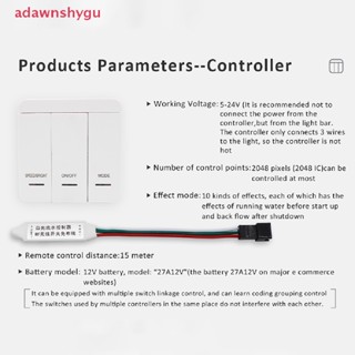 Adagu WS2811 2835SMD แถบไฟ LED ควบคุมแบบไร้สาย 24V DC สําหรับวิ่ง