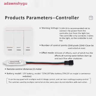 Adagu WS2811 2835SMD แถบไฟ LED ควบคุมแบบไร้สาย 24V DC สําหรับวิ่ง