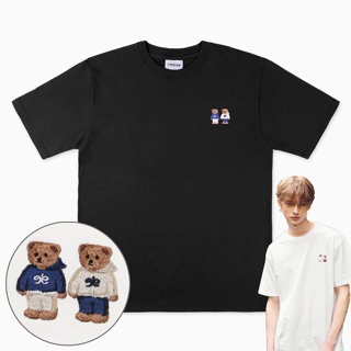 [Ambler] - UNISEX Over fit T-Shirts Twinlook bear AS902