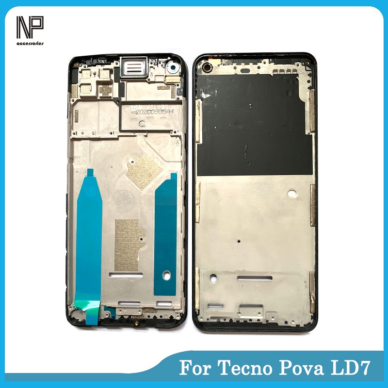 กรอบกลางสําหรับ Tecno Pova LD7 LD7j ฝาหลังแบตเตอรี่ประตู Bezel อะไหล่