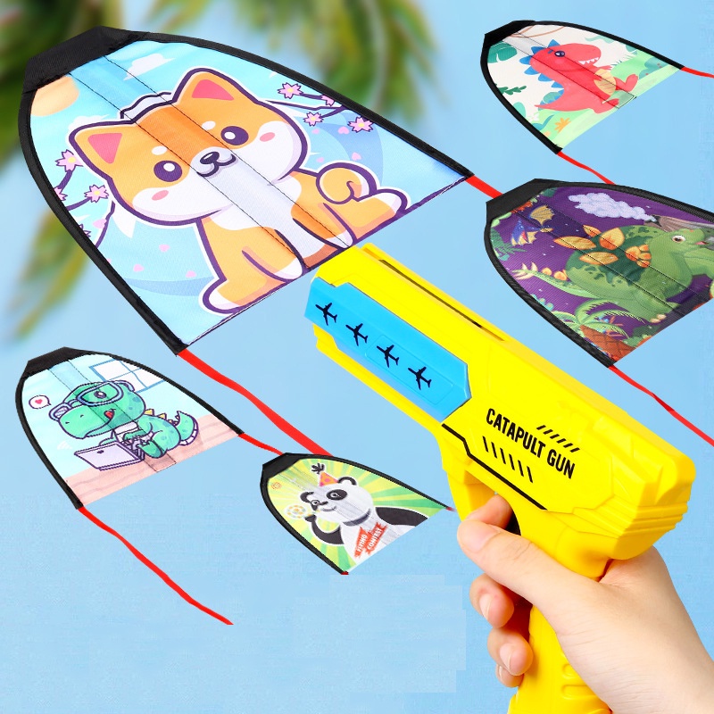 พร้อมส่ง-ปืนว-catapult-kite-แถมเชือกฟรี-ว่าว-กลางแจ้งหนังสติ๊กปืนวของเล่นเด็กของเล่น-ของขวัญกีฬาสำหรับเด็ก