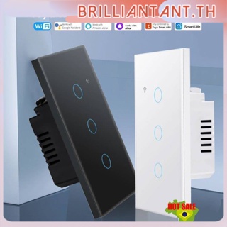 Tuya Switch Wi-Fi Intelligent Touch Smart Switch Rf433mhz 1/2/3/4 Gang รองรับ Alexa Google Voice Control Bri