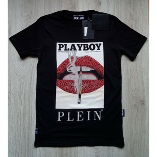 New Philipp Plein T-shirt Round Neck Playboy Brand Short Sleeve Tee Tops_01