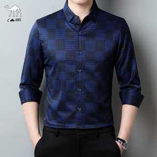 เสื้อเชิ้ตแขนยาว ลายสก๊อต ลําลอง แบบทันสมัย สําหรับผู้ชาย มี 5 สี