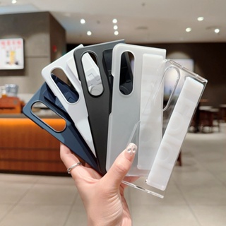 เคสโทรศัพท์มือถือ พลาสติกแข็ง กันกระแทก พร้อมสายรัดข้อมือ สําหรับ Samsung Galaxy Z Fold 3 4 5