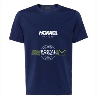 Ka1o Hoka One One Mens Short Sleeve Tshirt Navy Blue New Spring And Summer Lettering Printed Tshirt_03