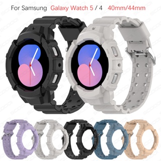 ภาพหน้าปกสินค้าสายนาฬิกาข้อมือซิลิโคน แบบนิ่ม สําหรับ Samsung Galaxy Watch 5 4 40 มม. 44 มม. ที่เกี่ยวข้อง