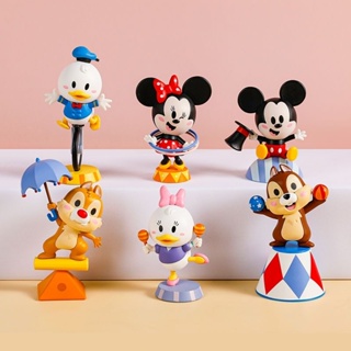 Disney พร้อมส่ง ของแท้ ตุ๊กตาฟิกเกอร์ การ์ตูนดิสนีย์ มิกกี้ มินนี่ ชิพ n Dale Donald Duck สําหรับตกแต่งโต๊ะ ของขวัญวันหยุด