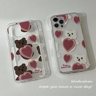 Phone Case for Iphone11 13 Love 12pro Silicone 678plus Transparent 14 iPhone X Cute XR Female Xsmax