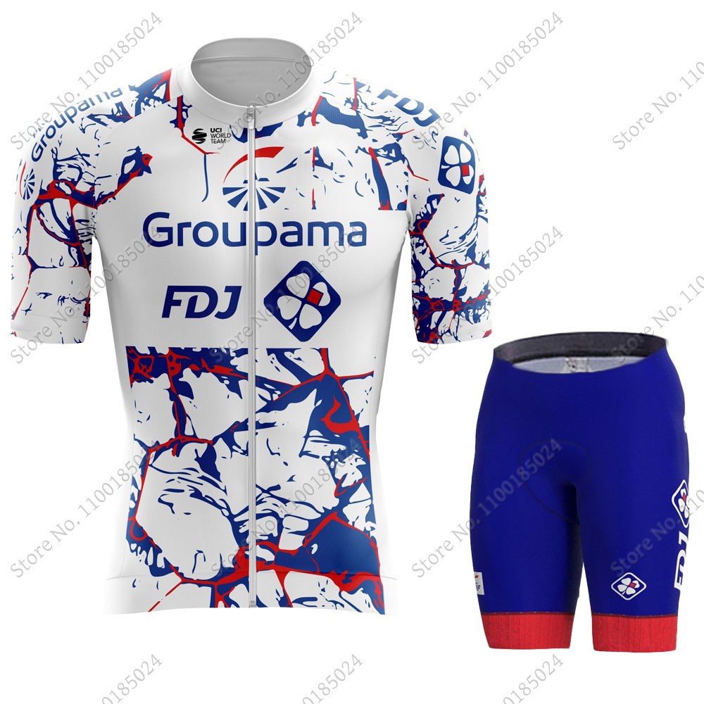 เสื้อกีฬาแขนสั้น-ลายทีม-fdj-และกางเกงขาสั้น-แฟชั่นฤดูร้อน-สไตล์ฝรั่งเศส-สําหรับผู้ชาย-2024