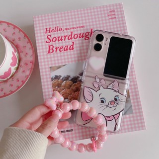 3in1 เคสโทรศัพท์มือถือ PC แข็ง แบบใส กันกระแทก ประดับโบว์ ลายการ์ตูนแมวมารีน่ารัก สําหรับ Oppo Find N2