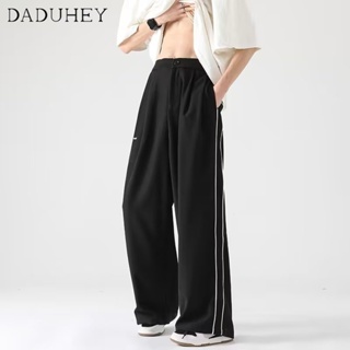 DaDuHey🔥 Mens Summer Thin Fashion Casual Pants Korean-Style Striped Casual Suit Pants