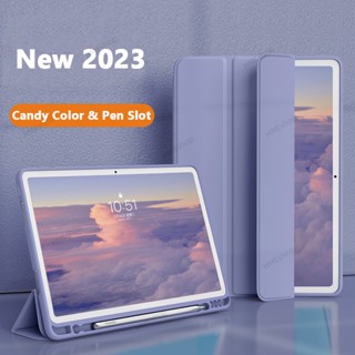 เคสแม่เหล็ก พร้อมช่องใส่ดินสอ สําหรับ iPad 10th 10.9 2022 Air 5 4 3 2 1 Pro 11 10.5 9.7 2018 2017 6th 5th Mini 6 Smart Folio