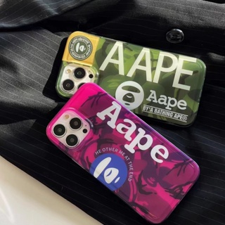 AAPE เคสโทรศัพท์มือถือ กึ่งโปร่งใส ลายพราง สําหรับ iPhone 14 promax 11 13 14 pro