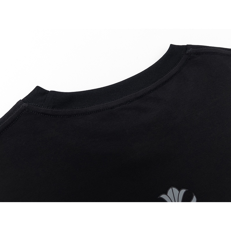 พร้อมส่ง-เสื้อยืดแขนสั้น-คอปกโปโล-ลายหัวใจ-สีโครม-สําหรับผู้ชาย-และผู้หญิง