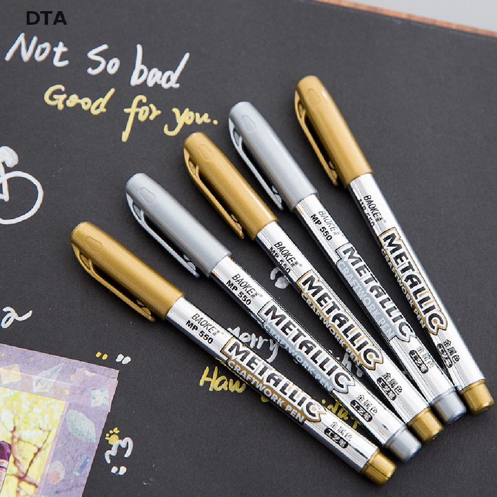 dta-ปากกาแท็กกระดาษ-สีเมทัลลิก-สีทอง-สีเงิน-สําหรับตกแต่งสมุดอัลบั้มรูปภาพ-งานวันเกิด