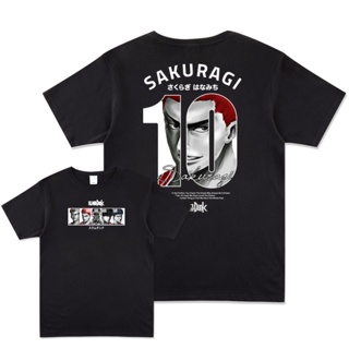 S-5XL Slam Dunk co-branded short-d Xiangkita School main lineup Sakuragi Flower Road Mitsui Mens T-Shirts hot trend 871