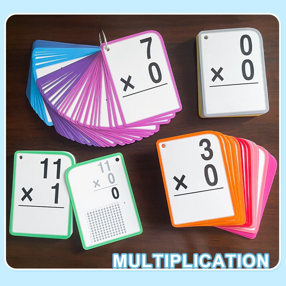 175PCS Math Operations Cards 0-12 Multiplication Flash Cards Arithmetic ...