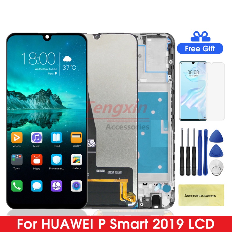 หน้าจอแสดงผล-lcd-ดิจิทัล-6-21-นิ้ว-p-smart-2019-พร้อมกรอบ-แบบเปลี่ยน-สําหรับ-huawei-p-smart-2019-pot-lx1