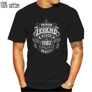 Hot Clothing Cotton Men T-Shirt High Quality Legend Since 1982 36Th Birthday Mens Funny T-Shirt 36 Year Old Cotton_03