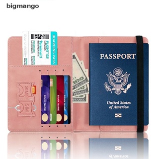 [bigmango] ปกหนังสือเดินทาง PU RFID บัตรเครดิต บัตรประจําตัวประชาชน กระเป๋าสตางค์ กันน้ํา เอกสารธุรกิจ ที่ใส่หนังสือเดินทาง ป้องกันการเดินทาง สินค้าใหม่