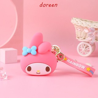 Doreen กระเป๋าใส่เหรียญ ซิลิโคน ลายการ์ตูนน่ารัก อเนกประสงค์ มีซิป กระเป๋าสตางค์ ใส่บัตร กุญแจ