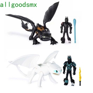 Allgoods ตุ๊กตาฟิกเกอร์ How To Train Your Dragon Pvc หลากสีของเล่นสําหรับเด็ก