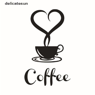 Delicatesun สติกเกอร์ไวนิล รูปแก้วกาแฟ ลอกออกได้ สําหรับตกแต่งผนังห้องครัว DIY