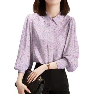 CELMIA ZANZEA  Women Long Sleeve Shirt Floral Print Turn Down Collar Elegant Casual Office Blouse