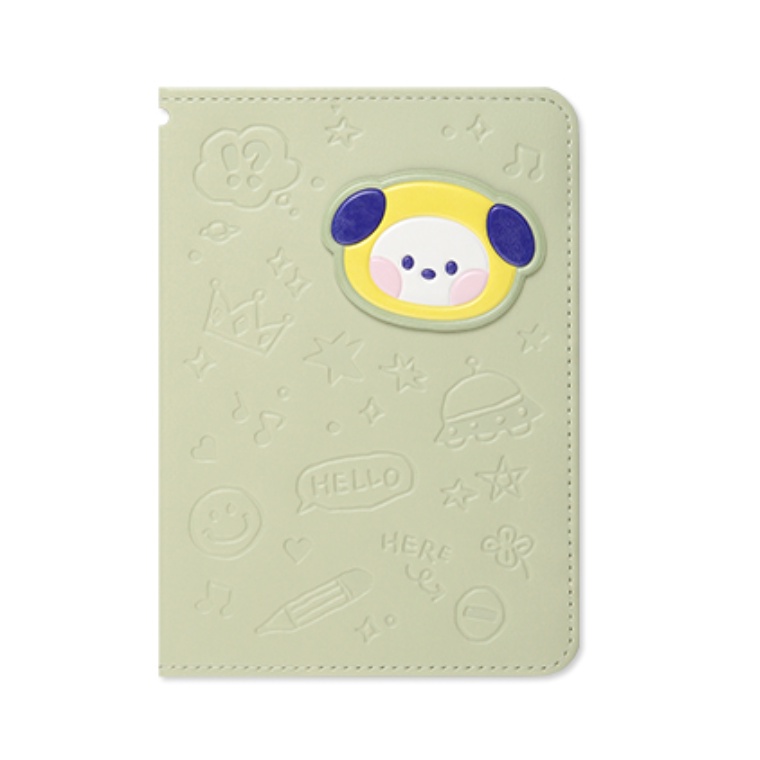 BT21 minini leather patch passport cover / tata chimmy rj travel cooky