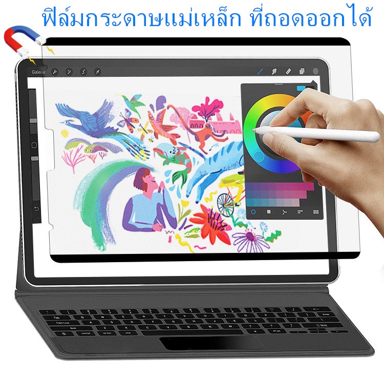 ฟิล์มกระดาษแม่เหล็ก-ที่ถอดออกได้-lntelligent-magnetic-paperlike-ติดทับฟิล์มกระจกได้-aฟิล์มป้องกันกระจกไม่สามารถถอดออกได้