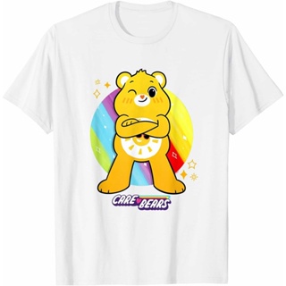 ขายเสื้อยืดผู้ชาย เสื้อยืดคอกลม Summer Youth Fitness Tops New Arrival Care Bears Unlock The Magic Funshine Bear Funny Vi