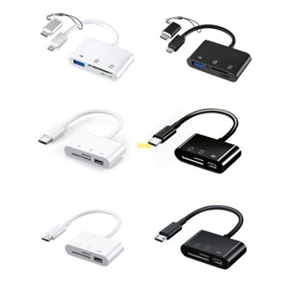 Bt อะแดปเตอร์การ์ดรีดเดอร์ Usb Micro B SD TF ความเร็วสูง 5 In 1 OTG HUB Type C สําหรับ Androids โทรศัพท์ คอมพิวเตอร์