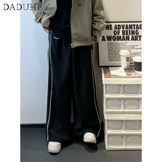 DaDuHey🔥 American High Street Casual Pants Mens Summer Thin Loose Straight Sports Casual Wide Leg Pants Draped Pants