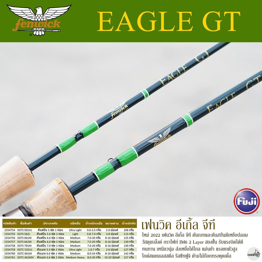 คันเบ็ดตกปลา-fenwick-eagle-gt-2022-เฟนวิค-อีเกิ้ล-จีที