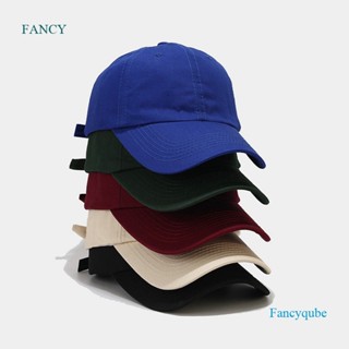 Fancy ใหม่ หมวกเบสบอลลําลอง สีพื้น สไตล์ฮิปฮอป สําหรับผู้ชาย และผู้หญิง