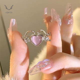 ภาพหน้าปกสินค้า(XINYIA1) แหวนเพทาย โอปอล สีชมพู แฟชั่น สําหรับผู้หญิง ที่เกี่ยวข้อง