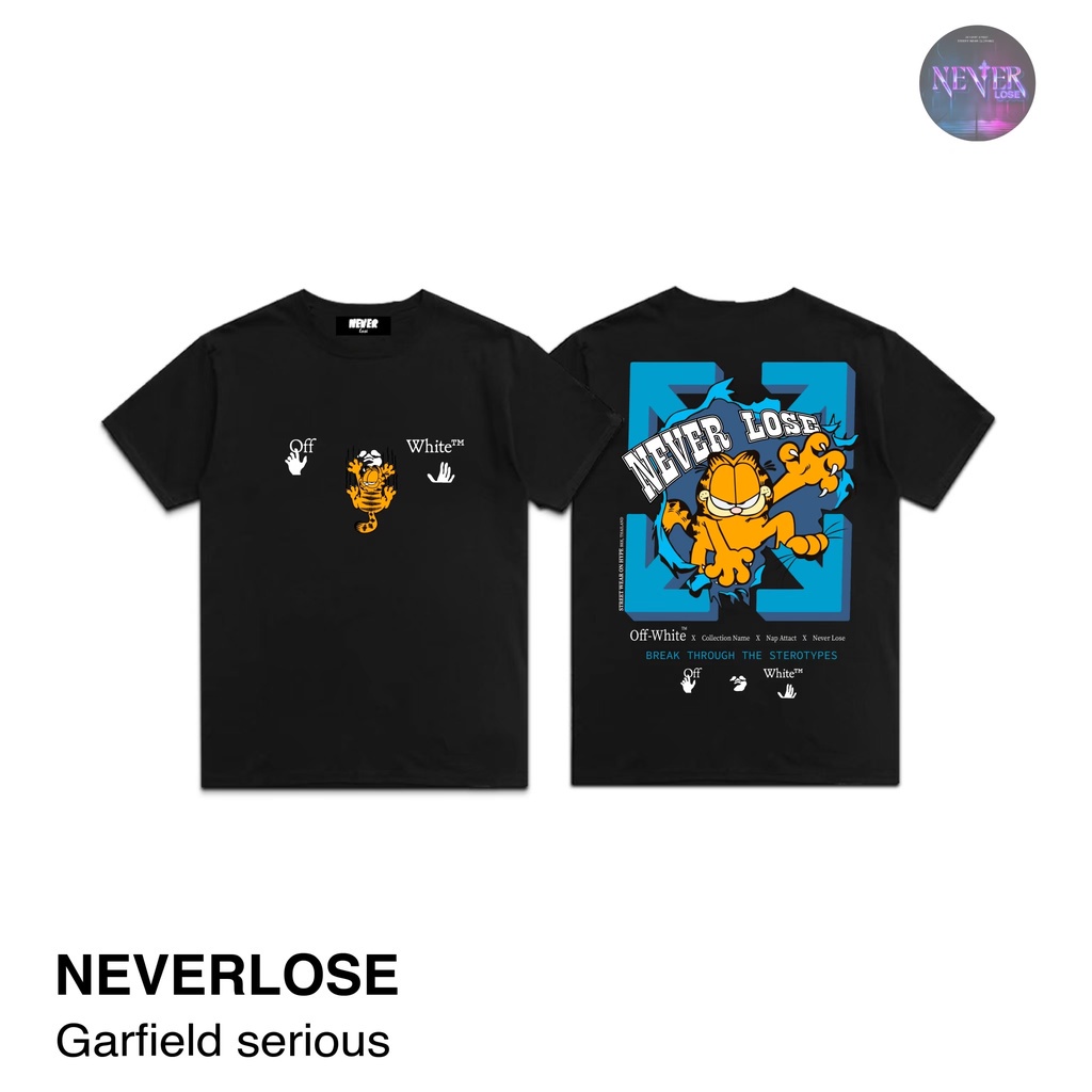 เสื้อยืด Oversize Garfield Serious | Shopee Thailand