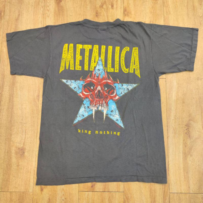 metallica-king-nothing-1996-pushead-งานฟอกสีเฟด-อารมณ์งานเก่า-เสื้อวง-เสื้อทัวร์-เสื้อวงร็อคเฮฟวี่เมทัล