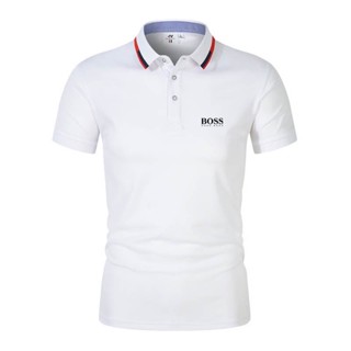 Hugo เสื้อโปโลแขนสั้น สไตล์นักธุรกิจ แฟชั่นสําหรับผู้ชาย ไซซ์ S - 4Xl 0697