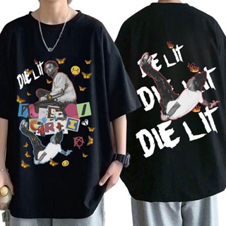 G268【พร้อมส่ง】เสื้อยืดแขนสั้น พิมพ์ลายกราฟฟิค Playboi Carti สไตล์ฮิปฮอป โอเวอร์ไซซ์
