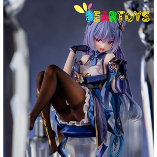 Action Figures Keqing Figurines Game Genshin Impact Knights Sitting Doll Model  Anime Pvc Collection Toy Gifts